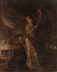 Cenas de William Cowper "s" The Task ", um menino amarrando um arco, 1785