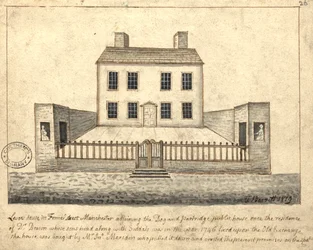 Levers House, Manchester, 1819 (caneta e tinta no papel)