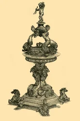 Ornamento de mesa de prata, 1680-1699, 1881.