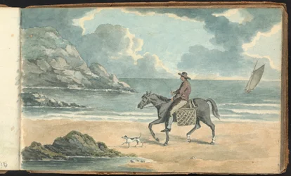 Álbum de Estudos da Paisagem e das Figuras: O Homem Montar a Cavalo na Praia