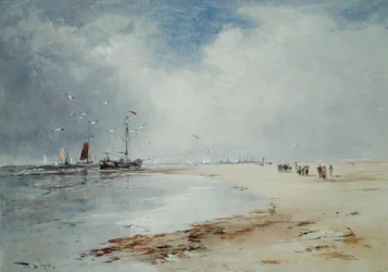 Regresso da Frota de Pesca (aguarela sobre papel)