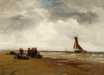Esperando o retorno dos barcos de pesca, Holanda