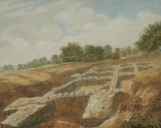Escavação, O Monte, Villa Romana, Maidstone, Kent