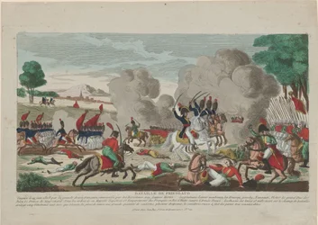 A Batalha de Friedland. Uma carga da guarda russa Leib em 14 de junho de 1807, 1808