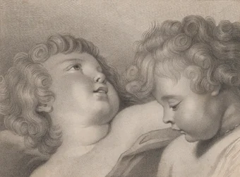 Duas cabeças de querubins, 1800.