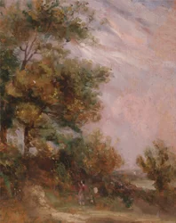 Paisagem com Árvores e uma Figura