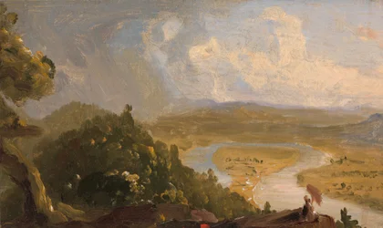 Esboço para vista do Monte Holyoke, Northampton, Massachusetts ..., O Oxbow, 1836.