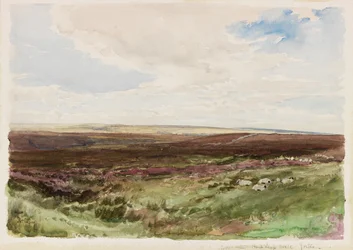 Charneca perto de Hart Leap Well, Yorkshire