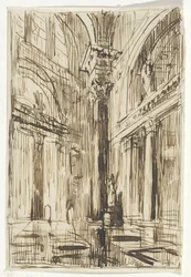 Interior da igreja em Roma