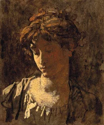 Retrato de uma mulher (óleo sobre tela)