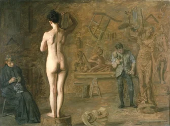 William Rush (1756-1833) esculpindo sua Figura Alegórica do Rio Schuylkill