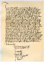 Declaração Episcopal do Arcebispo Crammer e outros sete bispos ingleses, c1537.