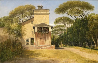 Estúdio de Raphaels no jardim da Villa Borghese, Roma, 1849
