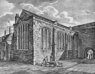 Vista nordeste da Capela da Santíssima Trindade, Leadenhall, cidade de Londres, c1825 1906
