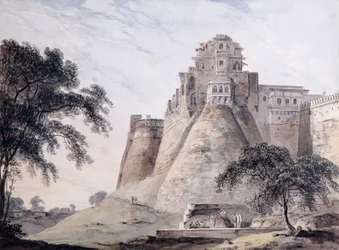 Vista do forte, Jaunpur, Uttar Pradesh,