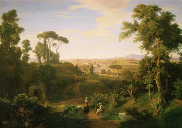 Uma vista de Roma e da Campagna