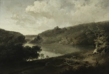 Vista de um lago, c.1830 (óleo sobre tela)