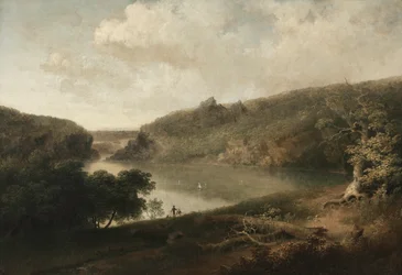 Vista de um lago, c. 1830s.