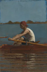 John Biglin num skiff individual