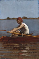 John Biglin em um único Scull, 1874