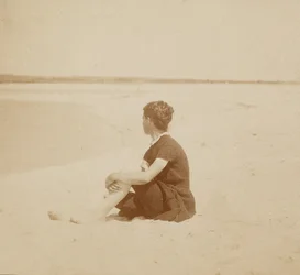 [Mary Macdowell na praia, Manasquan, Nova Jersey]