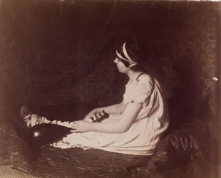 [Mulher sentada com alaúde]