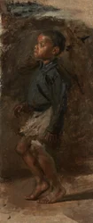 Estudo para Rapaz negro a dançar: o rapaz, provavelmente 1877.
