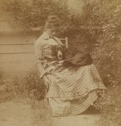 [Susan Macdowell (mais tarde Sra. de Thomas Eakins) com um setter]