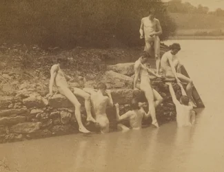 Thomas Eakins e nus masculinos no local de «Natação»
