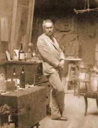 Thomas eakins em seu estudo, 1889