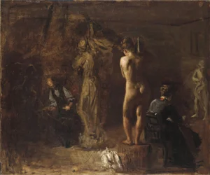 William Rush esculpindo a sua figura alegórica do rio Schuylkill, 1876