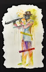 Power Player, 2017 (técnica mista sobre papel)