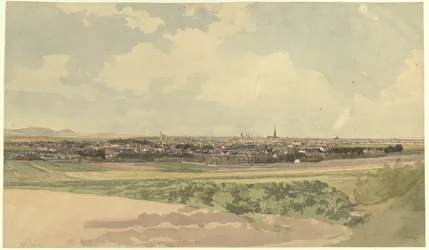 Vista de Viena de um ponto acima de Meidling