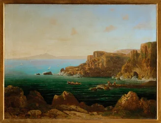 O Golfo de Sorrento, Itália (pintura sobre tela)