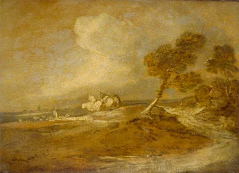 Uma paisagem com cavaleiros, final do século XVIII