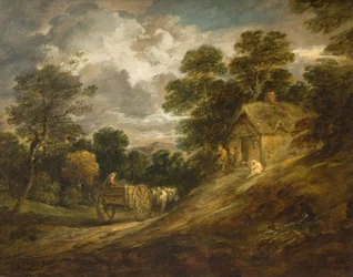 Paisagem Com Uma Casa De Campo E Um Carro, 1786.