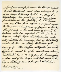 Carta de Thomas Gainsborough a Lord Hardwicke, c1760-1770.