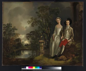 Retrato de Heneage Lloyd e sua irmã, Lucy, c.1750