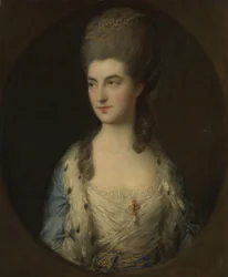 Retrato de uma jovem, chamada Miss Sparrow, década de 1770.