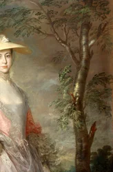 Detalhe de árvore, de uma pintura de Maria, Condessa Howe, c.1760 (óleo sobre tela)