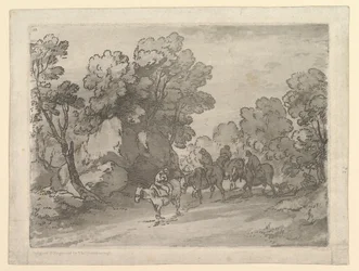 Paisagem arborizada com cavaleiros, 1 de agosto de 1797.