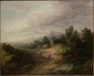 Paisagem de terras altas arborizada