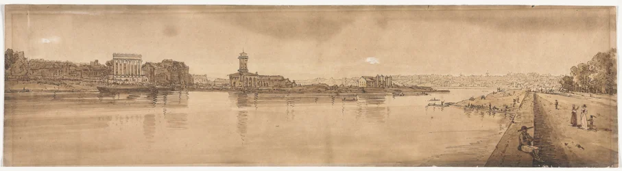 Uma seleção de vinte das vistas mais pitorescas de Paris: vista da vila de Chaillot, tirada da Pont de la Concorde