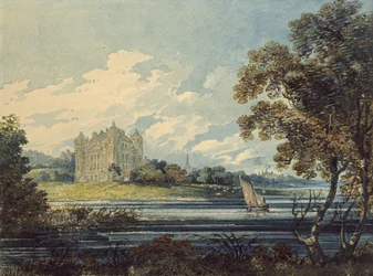 Duff House, Banff, 1794 (aquarela, com alguns arranhões, sobre indicações em grafite)