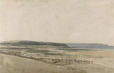 Estuário do rio Taw, Devon, c.1801 (aquarela sobre lápis sobre papel)