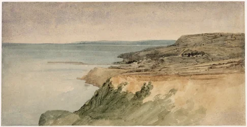 Lyme Regis, Dorset, c.1797 (wc sobre lápis em papel texturizado)