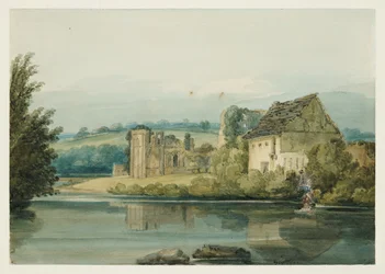 Abadia de Santa Agatha, Richmond, Yorkshire, c.1797 (aguarela, guache, tinta, goma-arábica e lápis sobre papel)