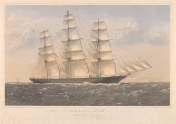 Navio Clipper Ambassador, A.1. 16 anos... William Lund Esquire  outros (proprietários) William Walker Esquire (construtores)