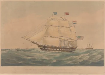 O navio de carga "Devonshire" de Nova Iorque e Londres, 1300 toneladas