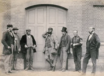 Staff em Holkham Hall, Norfolk, c.1863 (impressão albumen)
